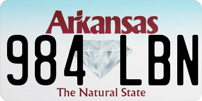 AR license plate 984LBN