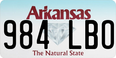 AR license plate 984LBO