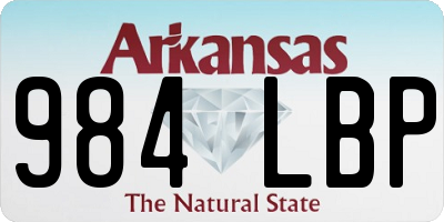 AR license plate 984LBP