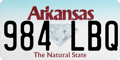 AR license plate 984LBQ