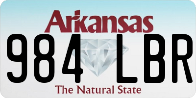 AR license plate 984LBR