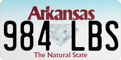 AR license plate 984LBS