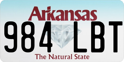 AR license plate 984LBT