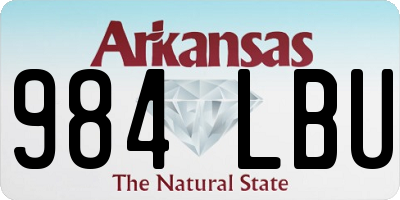 AR license plate 984LBU