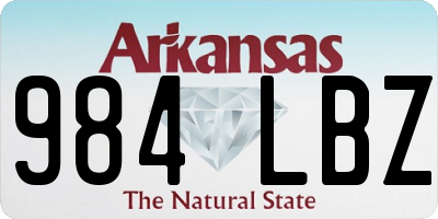 AR license plate 984LBZ