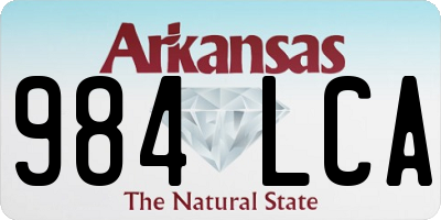 AR license plate 984LCA