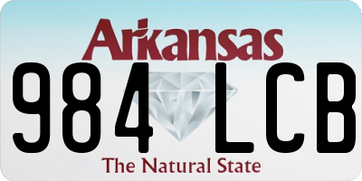 AR license plate 984LCB