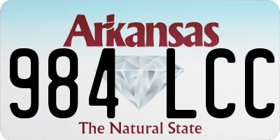 AR license plate 984LCC