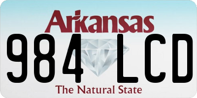 AR license plate 984LCD