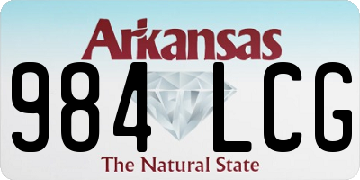 AR license plate 984LCG