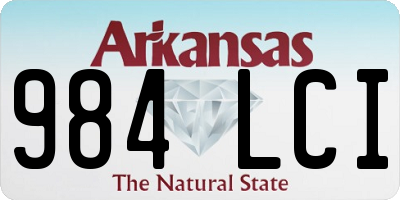 AR license plate 984LCI