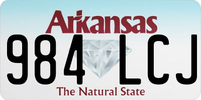 AR license plate 984LCJ