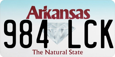 AR license plate 984LCK