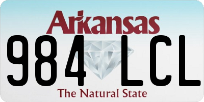 AR license plate 984LCL