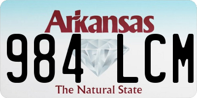AR license plate 984LCM