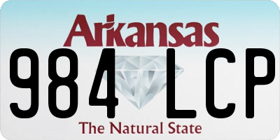 AR license plate 984LCP