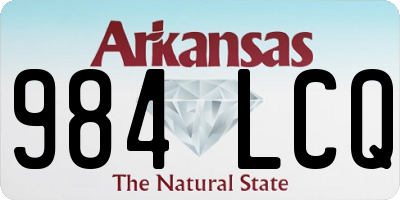 AR license plate 984LCQ