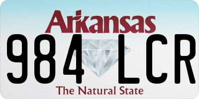 AR license plate 984LCR