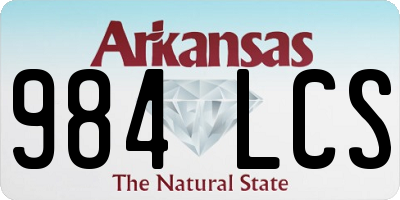 AR license plate 984LCS