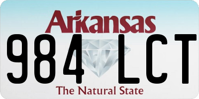 AR license plate 984LCT