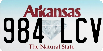 AR license plate 984LCV