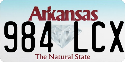 AR license plate 984LCX