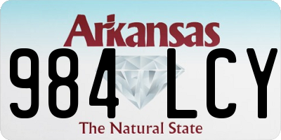 AR license plate 984LCY