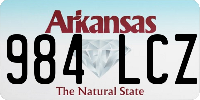 AR license plate 984LCZ
