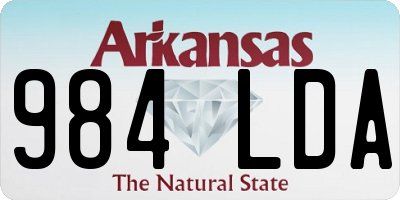 AR license plate 984LDA