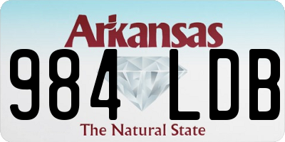 AR license plate 984LDB