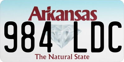 AR license plate 984LDC