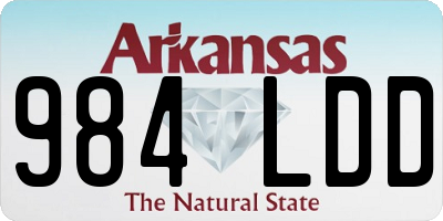 AR license plate 984LDD