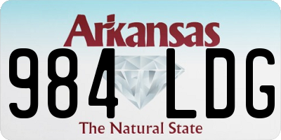 AR license plate 984LDG