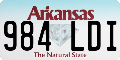 AR license plate 984LDI