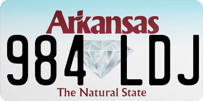 AR license plate 984LDJ