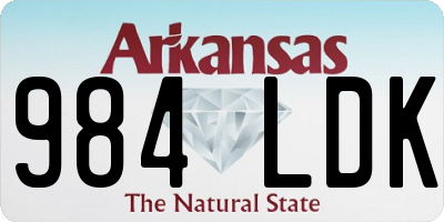 AR license plate 984LDK