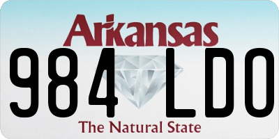 AR license plate 984LDO