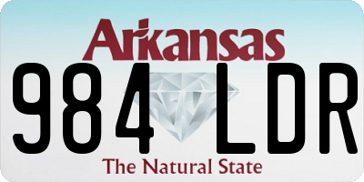 AR license plate 984LDR