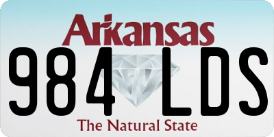 AR license plate 984LDS