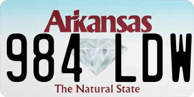 AR license plate 984LDW