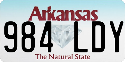 AR license plate 984LDY