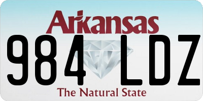 AR license plate 984LDZ