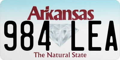 AR license plate 984LEA