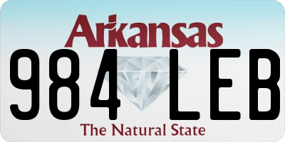 AR license plate 984LEB