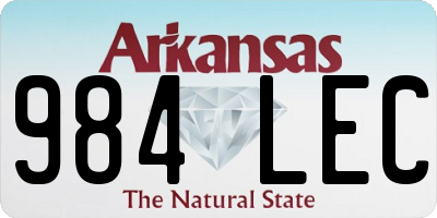 AR license plate 984LEC