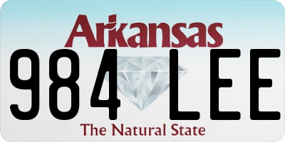 AR license plate 984LEE