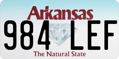 AR license plate 984LEF