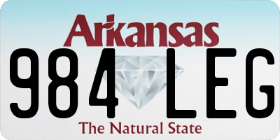 AR license plate 984LEG