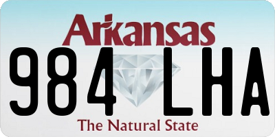 AR license plate 984LHA