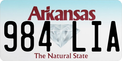 AR license plate 984LIA